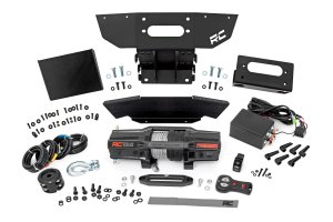Polaris RZR XP1000-4 Winch Mount - Front - Rough Country - RS6500S - Black - 2024+